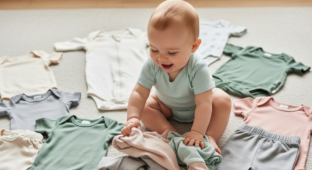 baby with clothes