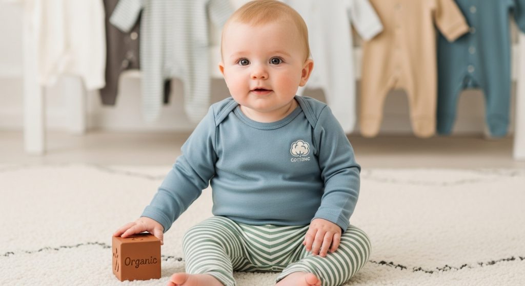 baby in cotton clothes