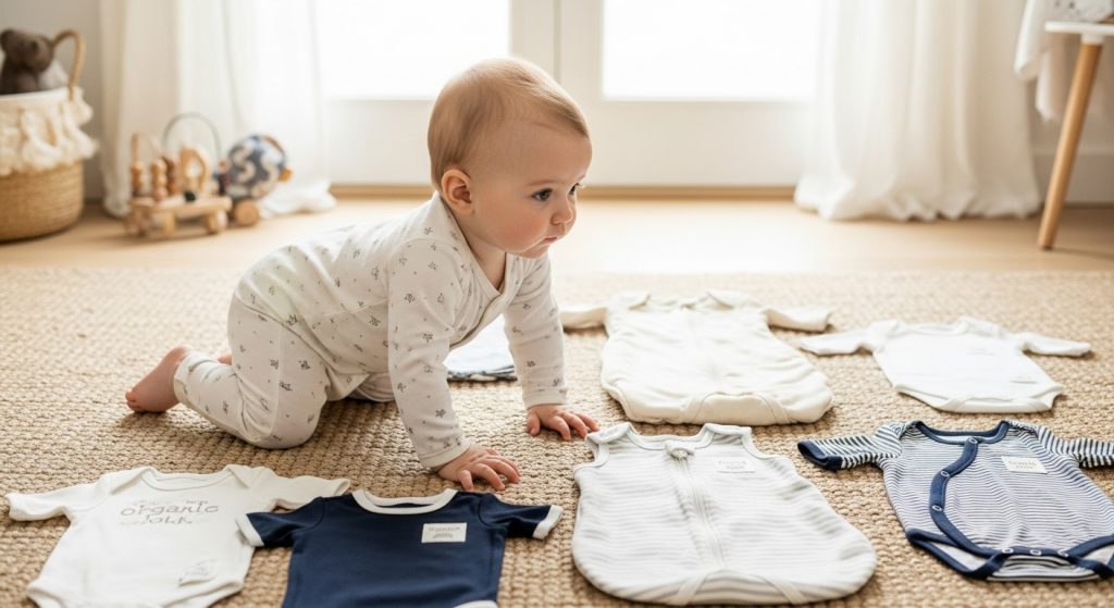 baby with clothes